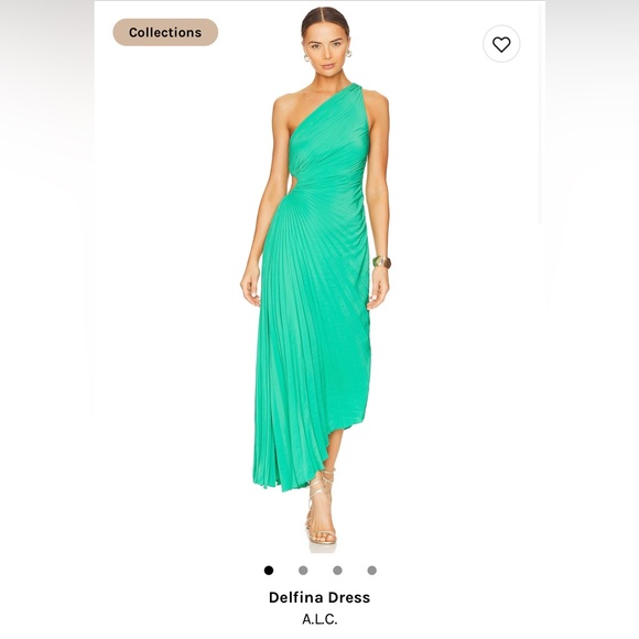 A.L.C Delfina Dress - Deep Mint - Picture 1 of 7